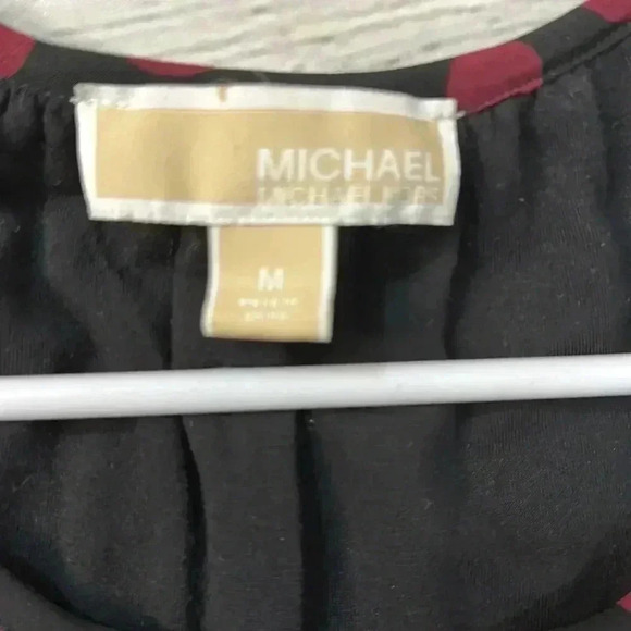 MICHAEL Michael Kors Polka Dot Burgundy/Black Blouse - Picture 3 of 5